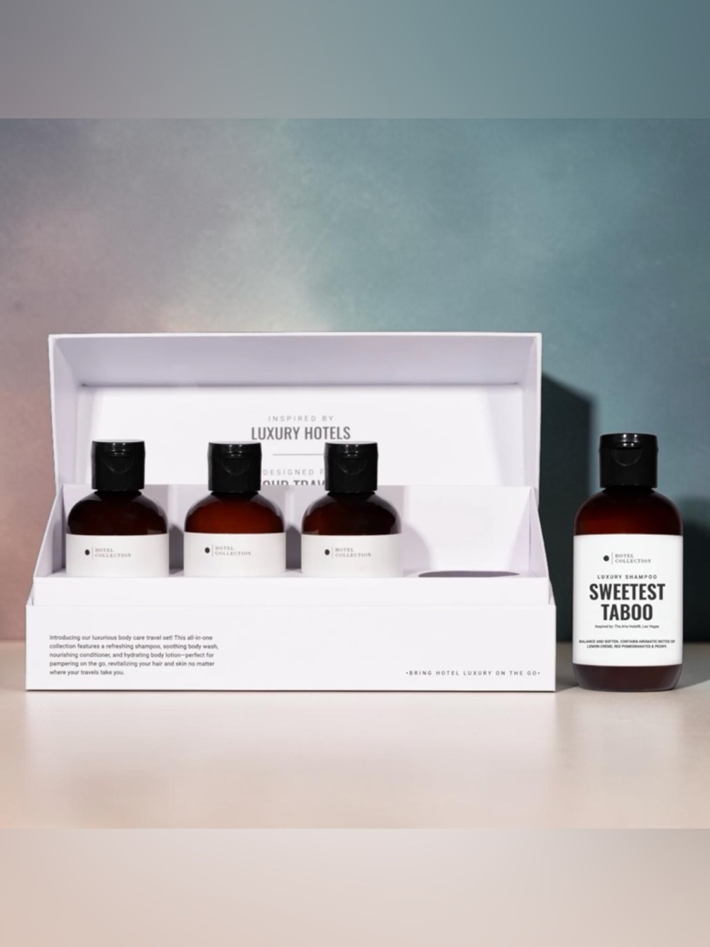 Hotel Collection Sweetest Taboo Travel Set Shampoo Conditioner Lotion Wash ARIA